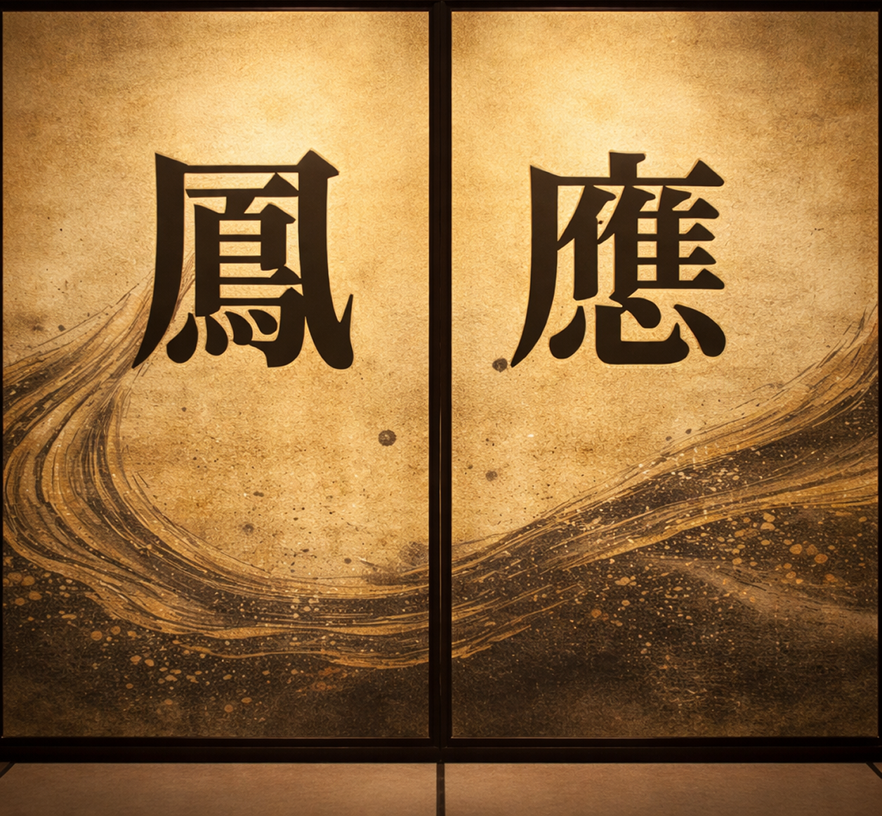 鳳應の金屏風